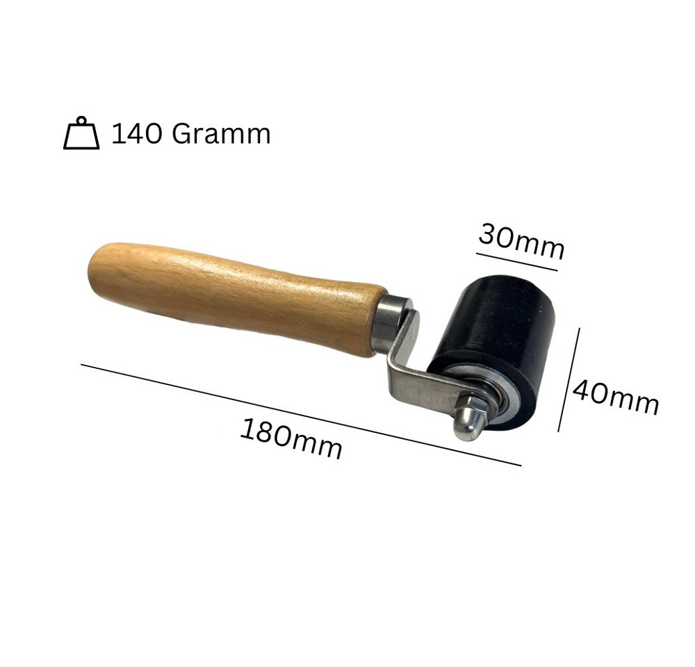 Hanse Syntec Systems Andruckwalze Profi Silikon Andrückrolle, 1-tlg.,30mm Durchmesser, 45mm Rollenbreite Bild 3