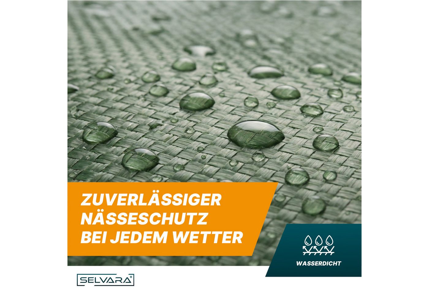 SELVARA Schutzplane Abdeckplane 260g/m² weiß mit Ösen, Gewebeplane wasserdicht, reißfest, Plane UV-stabilisiert in vielen verschiedenen Farben & Größen Bild 4