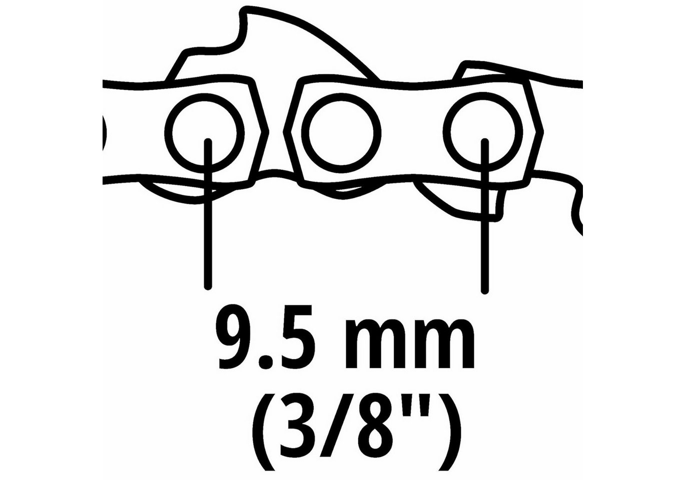 Einhell Akku-Kettensäge Einhell Sägekette 40 cm, 3/8", 56 TG, 1,3 mm GP-LC 36/40 Li Bild 2