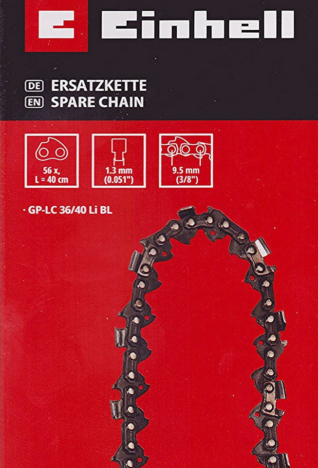 Einhell Akku-Kettensäge Einhell Sägekette 40 cm, 3/8", 56 TG, 1,3 mm GP-LC 36/40 Li Bild 4