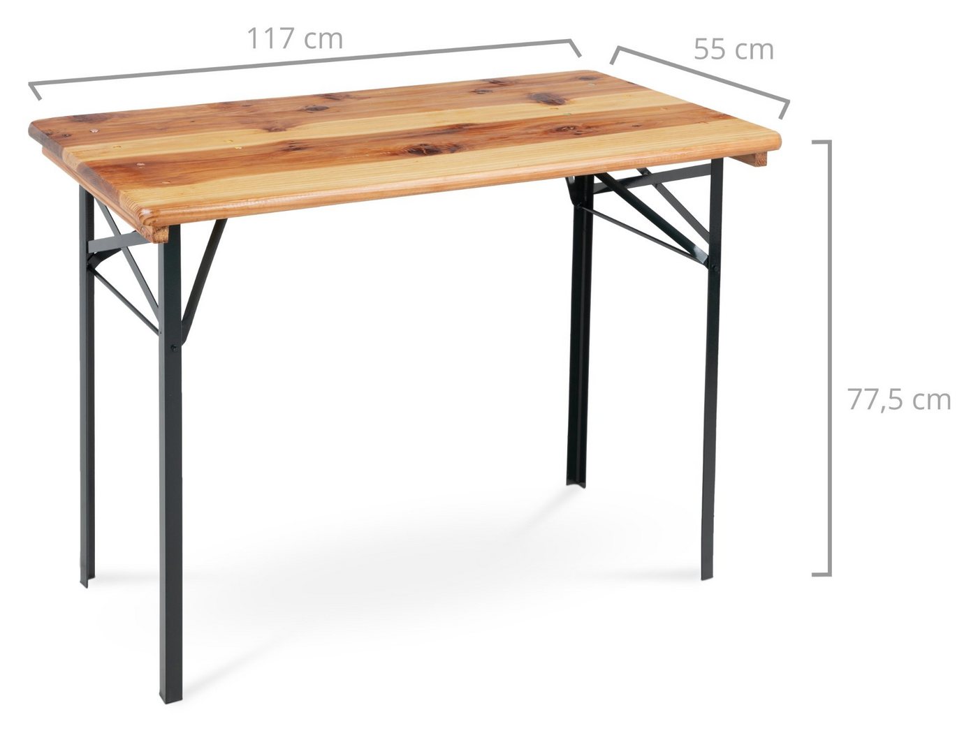 Stagecaptain Gartentisch "Hirschgarten" kurzer Bierzelttisch für Balkon 117 cm (4-St), ebenso kann auch als Esstisch, Campingtisch, Klapptisch dienen Bild 4