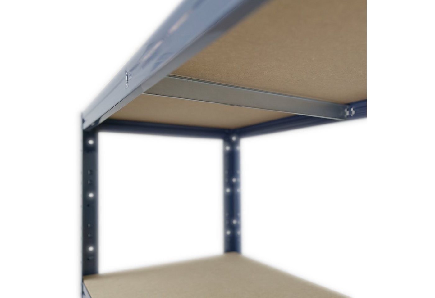 shelfplaza Schwerlastregal HOME, 115x120x60cm blau, 3 Böden, Kellerregal, Garagenregal, Steckregal Bild 3