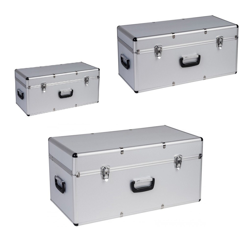 KreLeo Werkzeugkoffer Transportkoffer mit Aluminiumrahmen in Silber (Größe wählbar) Bild 2