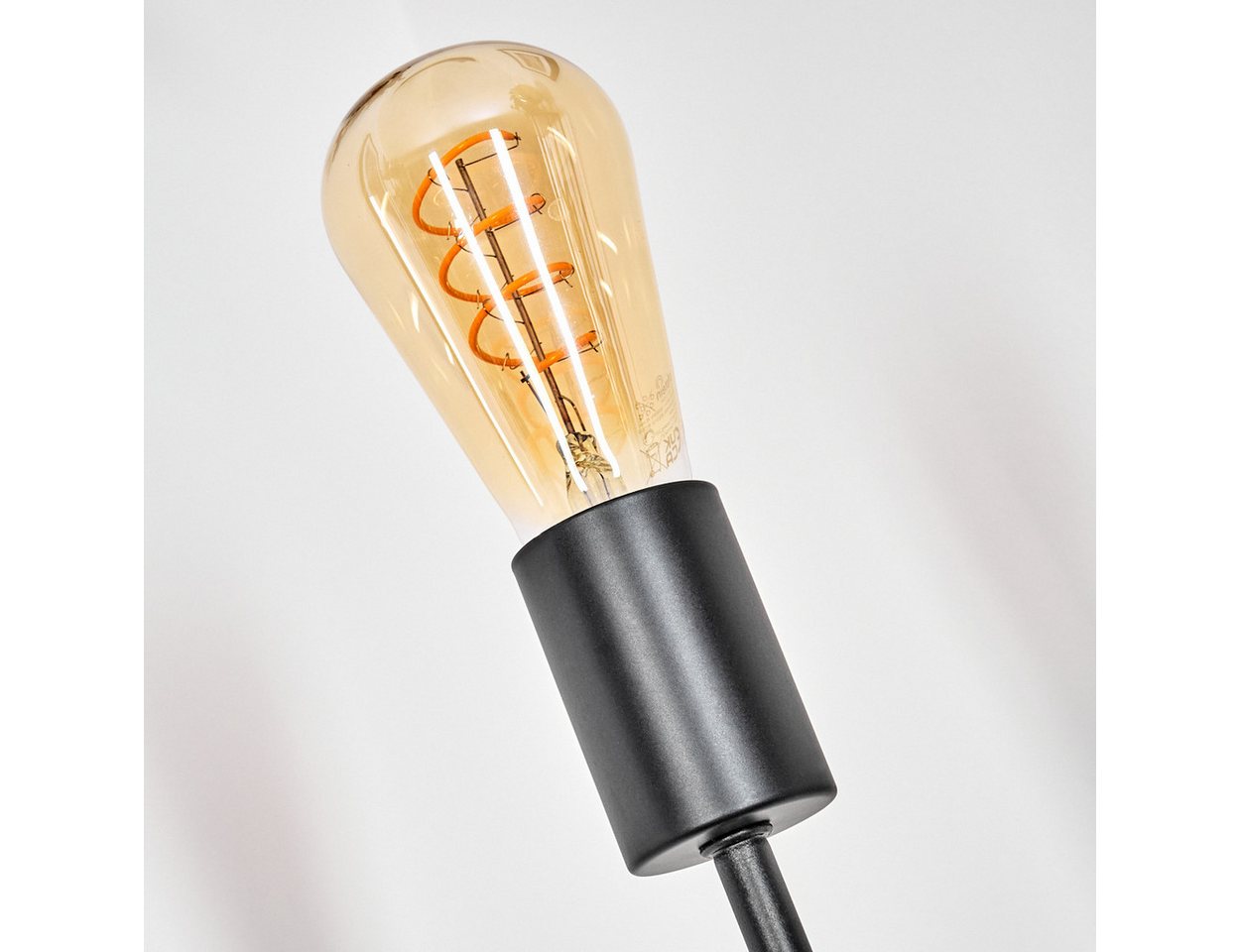 hofstein Stehlampe Stehlampe aus Metall in Schwarz mit Fußschalter, ohne Leuchtmittel, moderne Stehleuchte im Vintage/Industrial-Design, Höhe 141 cm, E27 Bild 3