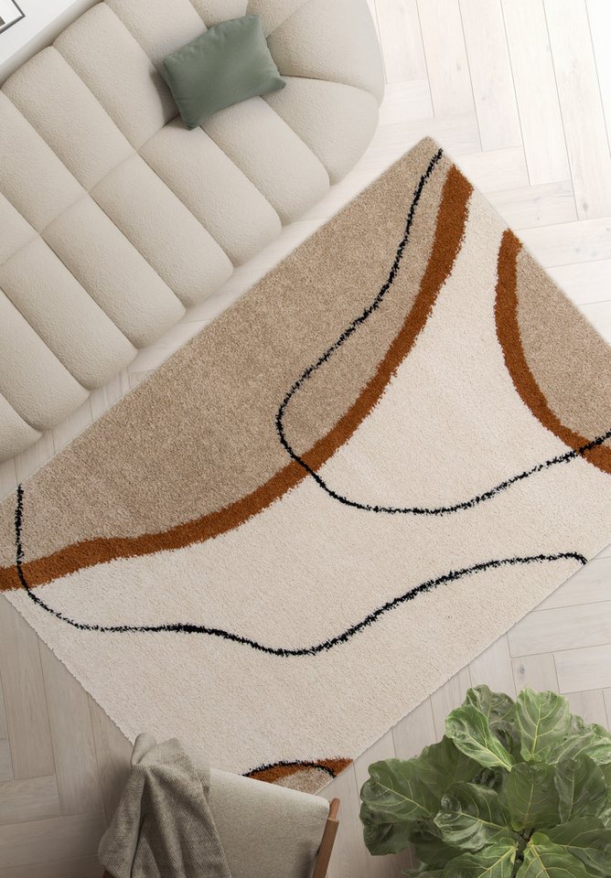 DomDeco Hochflor-Teppich Hochflorteppich Momo und Lunor, Schlafzimmerteppich, luxusqualität, flauschiger teppich modern Bild 4