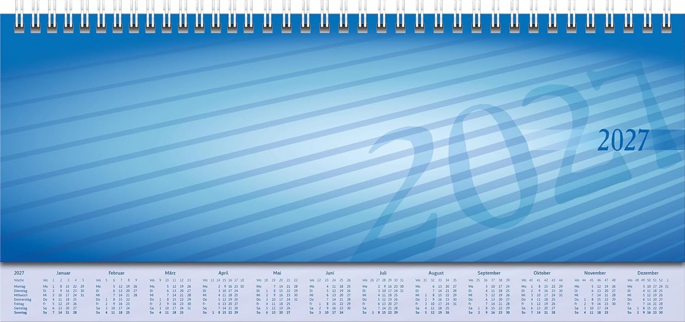 RIDO Querkalender rido/idé Querterminbuch Mod. Sequenz 2027, 297×105 mm, Karton, blau Bild 3
