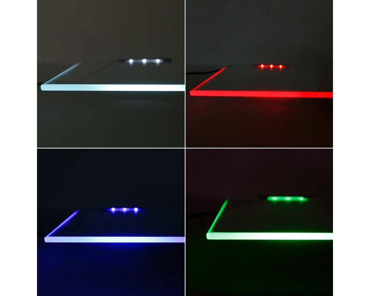 world-trading-net LED Glaskantenbeleuchtung Metall-Clip Glasbodenbeleuchtung, RGB, 12V/0,75W, RGB/mehrfarbig Bild 3