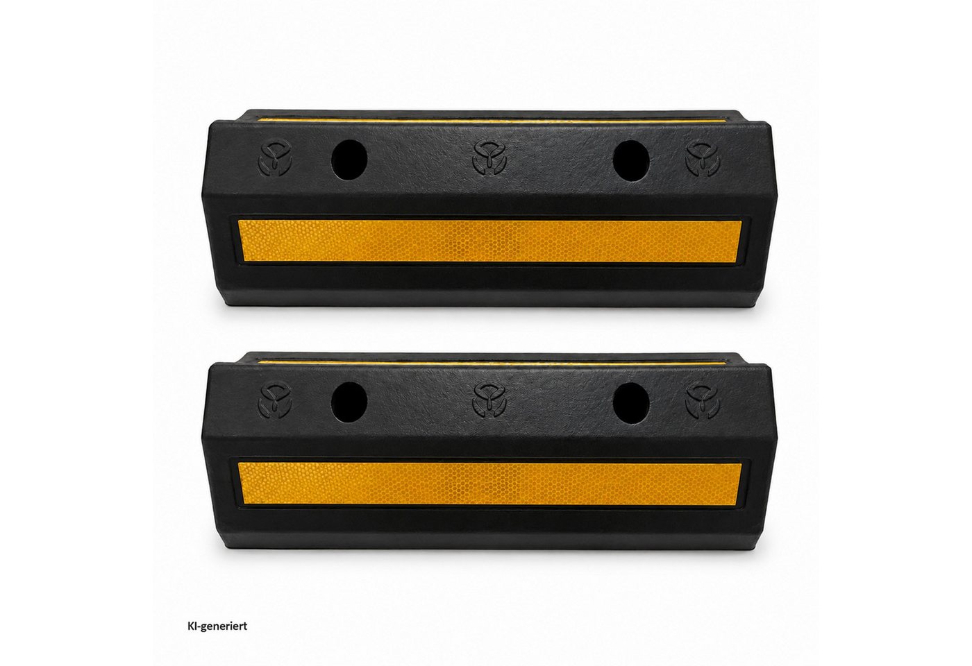 HTI-Living Garage Parkplatz Radstopper Set mit Reflektorstreifen Kunststoff 47 cm (2 Stück), Einparkhilfe
