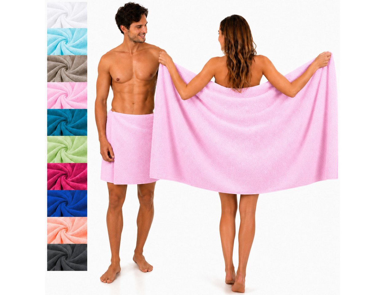Betz Saunatuch 2 Stück Saunatücher Palermo 80x200 cm Badetuch Strandtuch, 100% Baumwolle (Set, 2-St) Bild 2