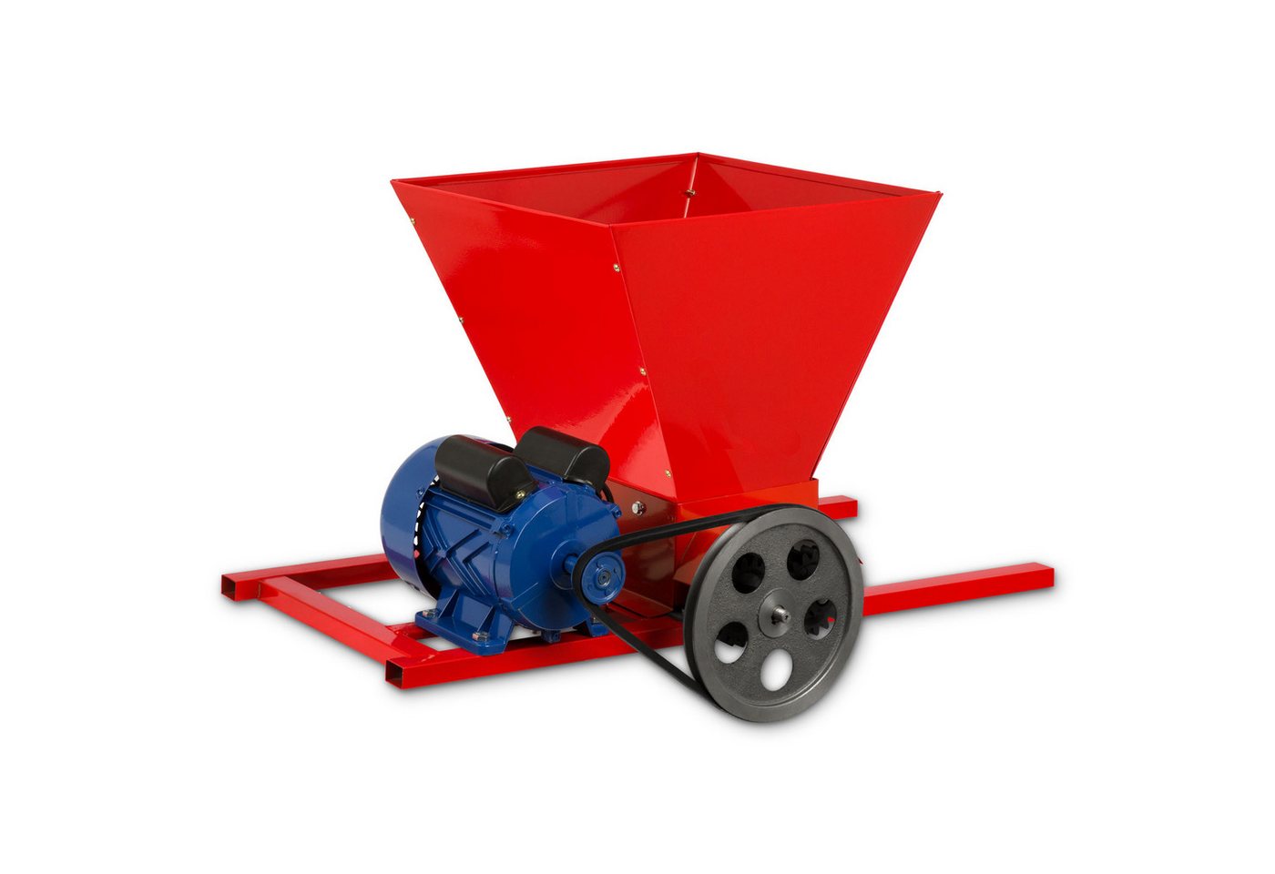 vertes Obstpresse Traubenmühle, Maischemühle mit Trichteröffnung 40x38cm, Elektrisch, Zur Verarbeitung von Weintrauben zum Erhalt Maische 2 Massive Walzen