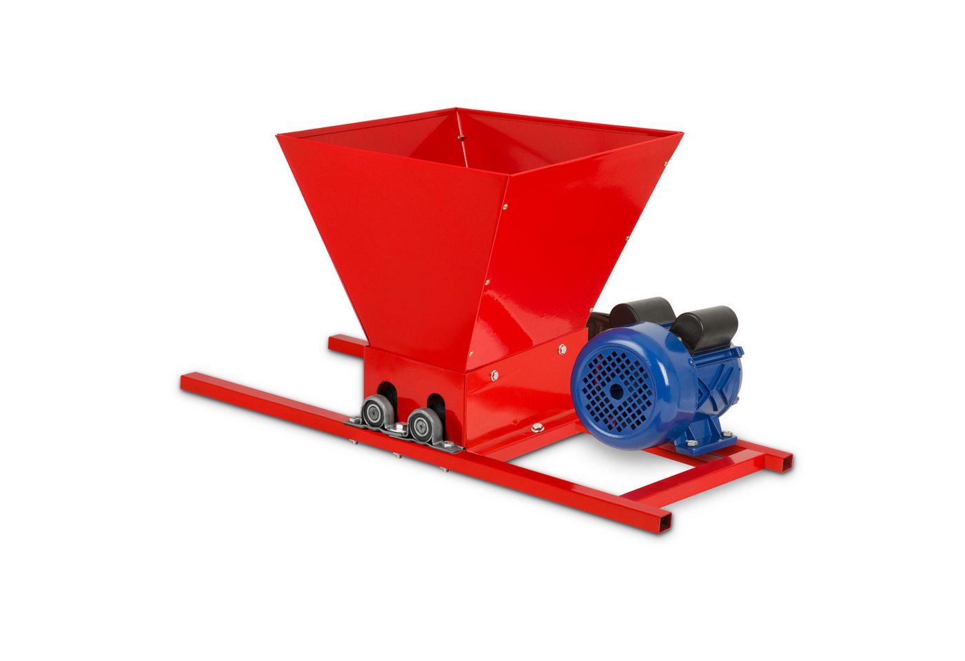 vertes Obstpresse Traubenmühle, Maischemühle mit Trichteröffnung 40x38cm, Elektrisch, Zur Verarbeitung von Weintrauben zum Erhalt Maische 2 Massive Walzen Bild 2