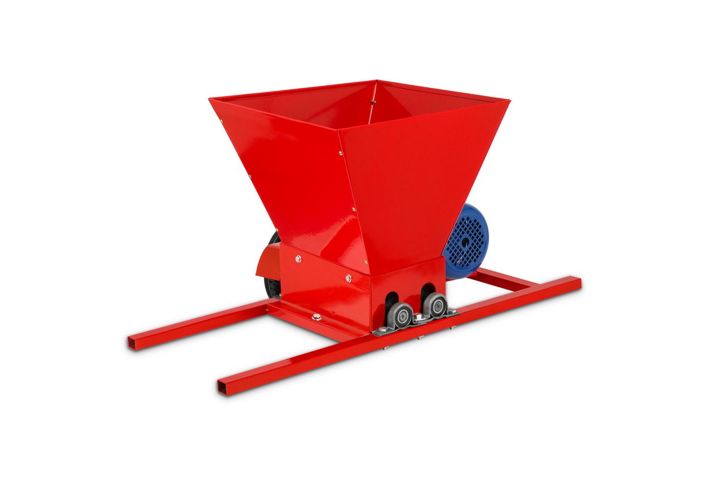 vertes Obstpresse Traubenmühle, Maischemühle mit Trichteröffnung 40x38cm, Elektrisch, Zur Verarbeitung von Weintrauben zum Erhalt Maische 2 Massive Walzen Bild 3