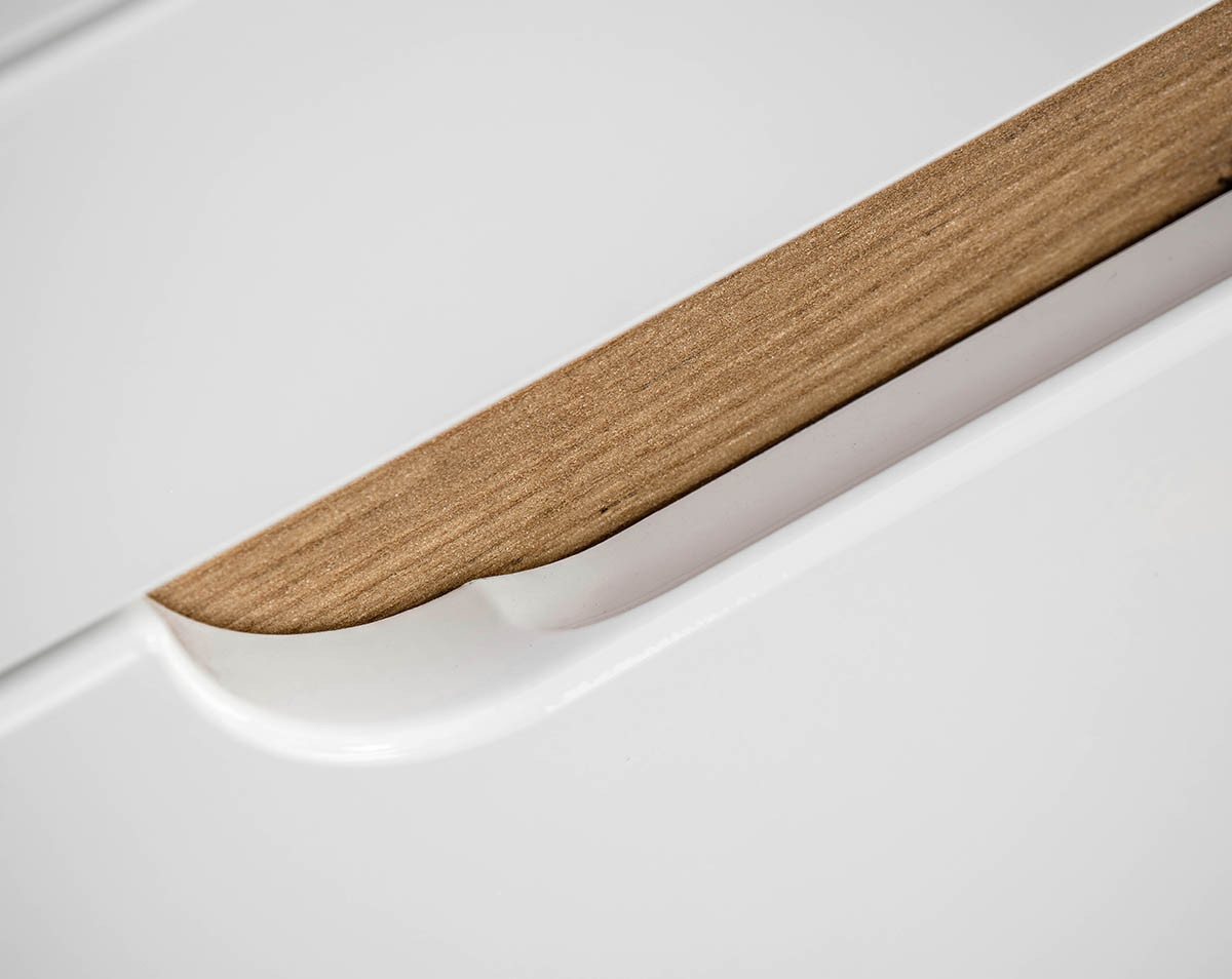 einfachgutemoebel Waschtisch-Set Waschtischunterschrank ARUBA 80cm, eiche-weiß, (Badmöbel Set, 1-St., Waschtisch Unterschrank) Bild 3