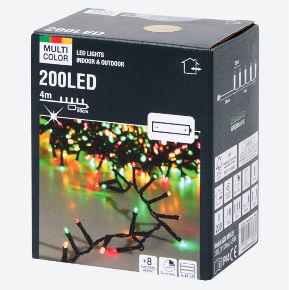 Spectrum LED-Lichterkette Weihnachtsbeleuchtung 200 LED 400 cm Bild 4