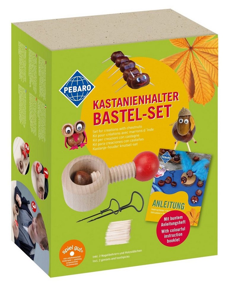 Pebaro Kreativset Kastanienbohrer-Set mit Anleitungsheft, Set Kastanienbohrer 5 Bild 3