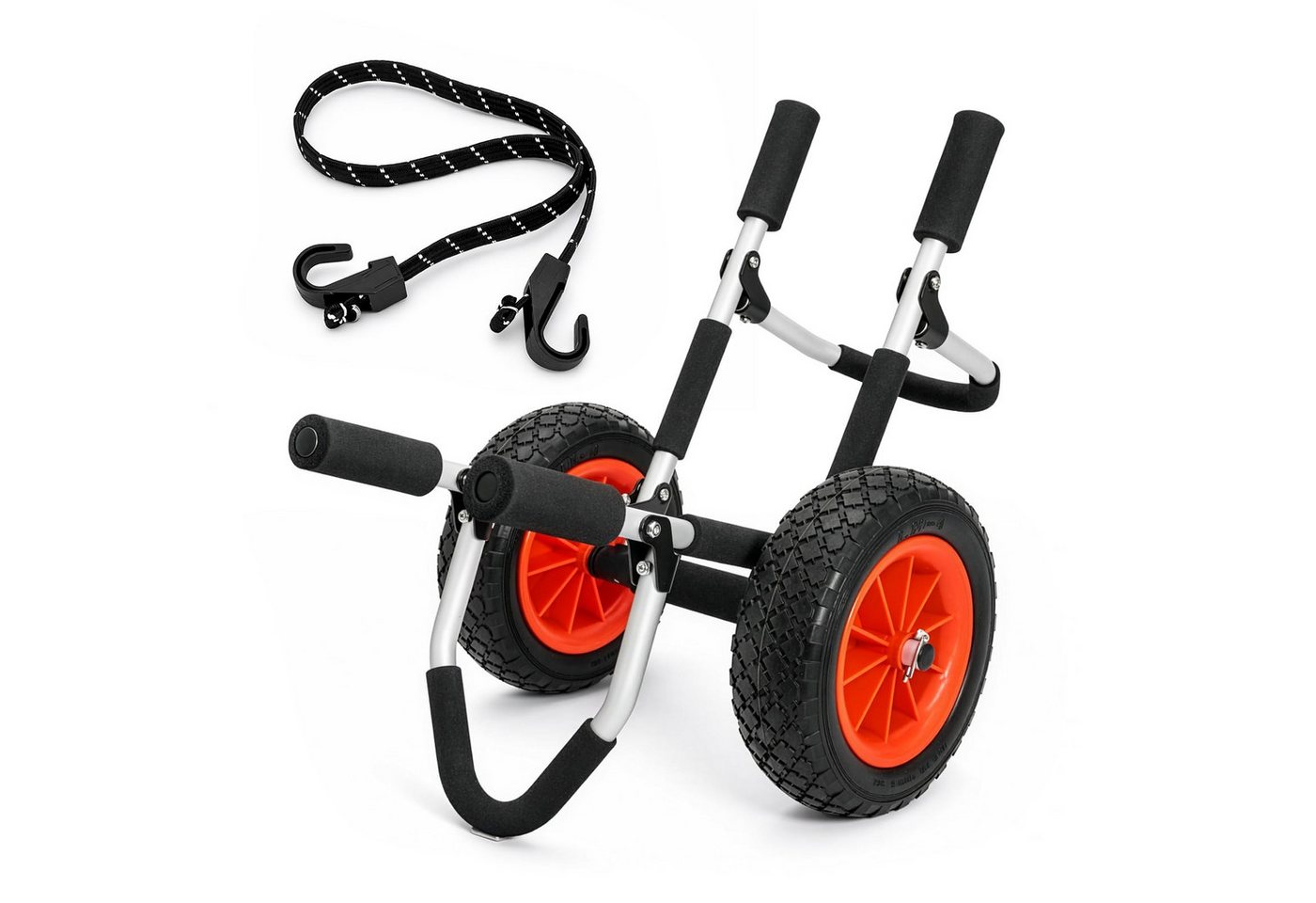 Youyijia Gabelhubwagen Upgraded Klappbarer Kajak-Wagen mit pannensicheren Luftreifen