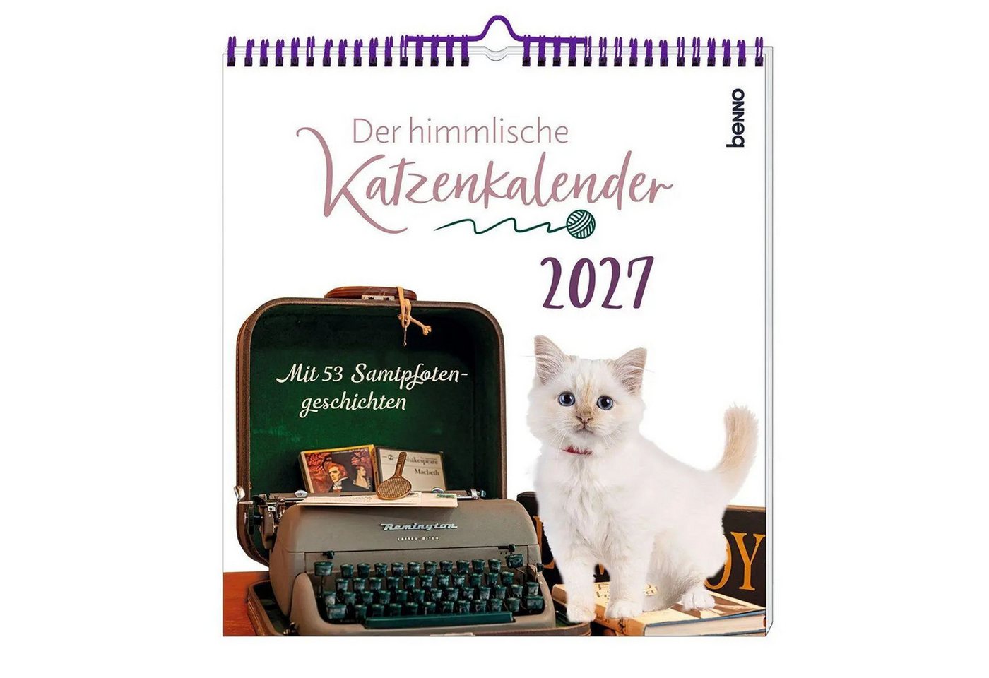 St. Benno Verlag Wandkalender Der himmlische Katzenkalender 2027
