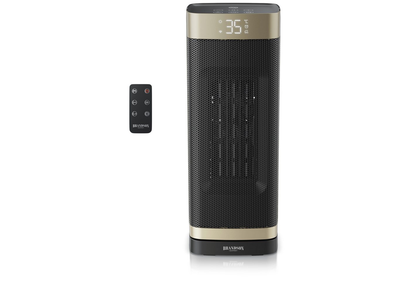 Brandson Heizlüfter Turm-Heizlüfter 2000 W Keramik, 70° Oszillation, Timer, Fernbedienung, 2000 W, kompakt, ECO-Modus, Lüftermodus, 10-35°C, Preisträger 2025 Bild 2
