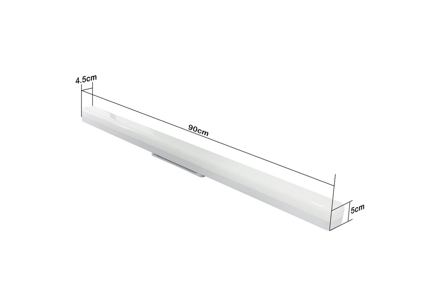 ZMH LED Deckenleuchte Wohnzimmer weiß Flurlampe Modern Tageslicht Schlafzimmer, LED fest integriert, 18W Flurlampe 4000K für Keller Büro Garage Bild 5