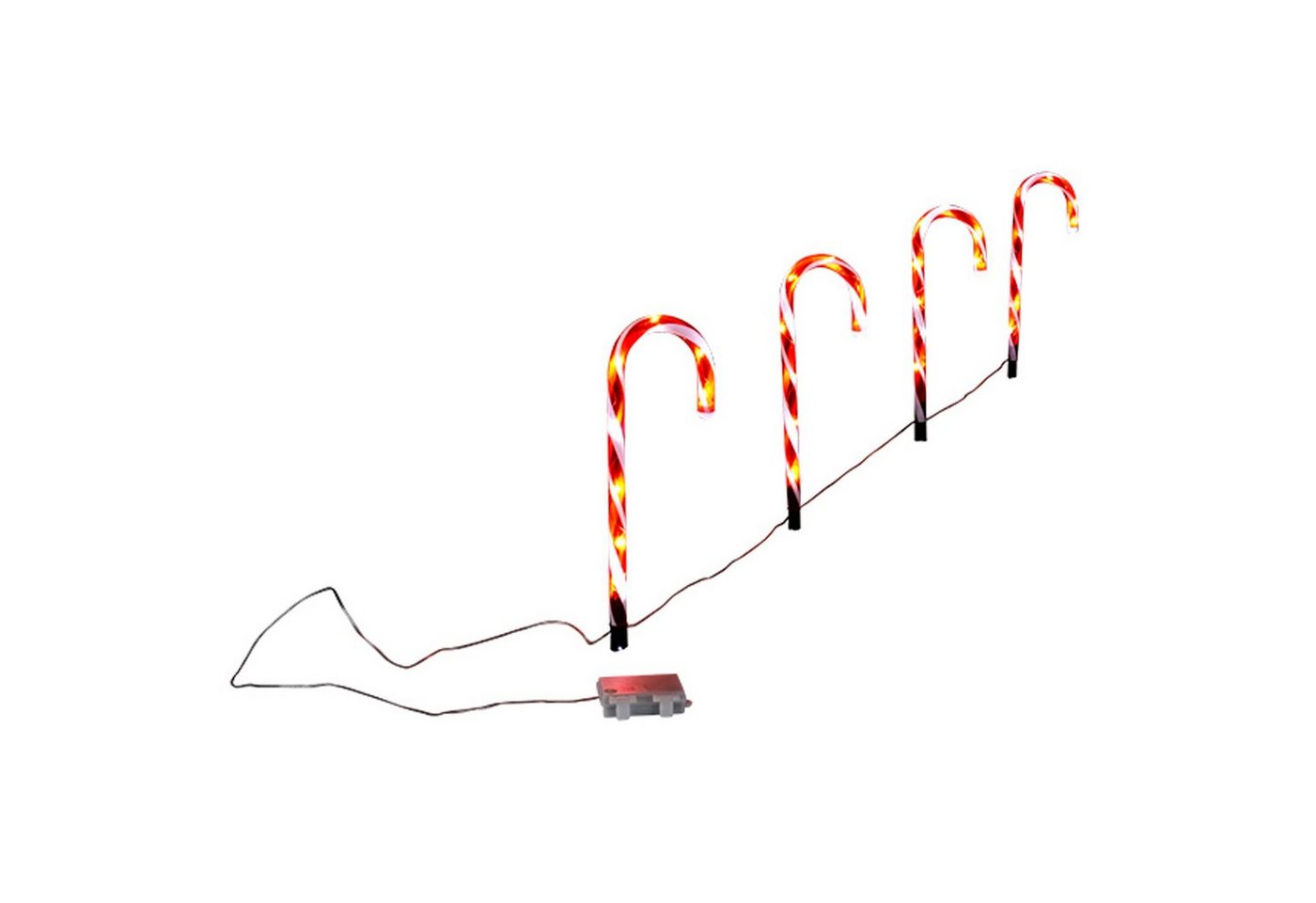 HAC24 LED-Lichterkette LED Zuckerstange Weihnachtsdeko Leuchtstab Gartenleuchtstäbe, mit Timerfunktion Bild 4