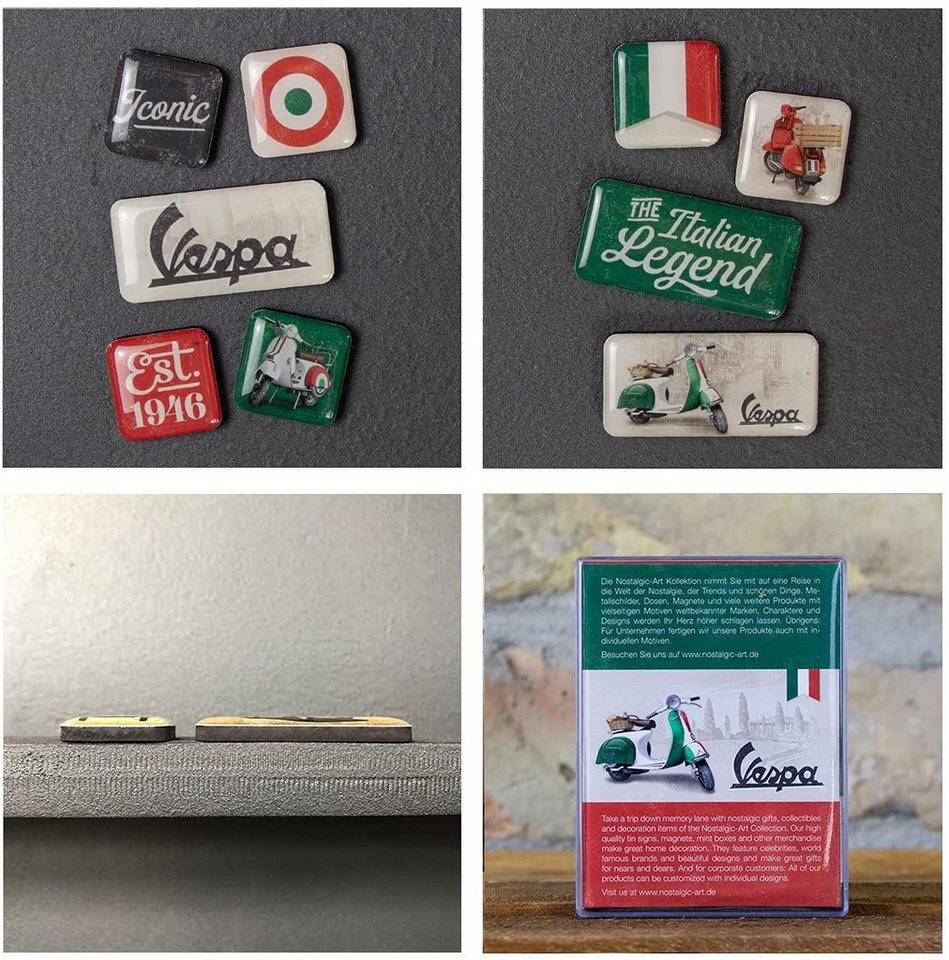 Nostalgic-Art Magnet 9tlg. Magnetset - Vespa Italian Legend Bild 4