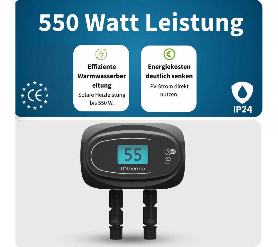 fothermo System AG Heizstab ROD-550, Einzelprodukt, 550 W, MPP-Tracker, PV-Direktanschluss, stufenlos regelbar