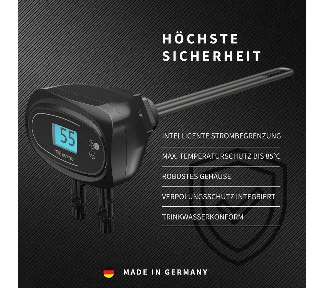 fothermo System AG Heizstab ROD-550, Einzelprodukt, 550 W, MPP-Tracker, PV-Direktanschluss, stufenlos regelbar Bild 4