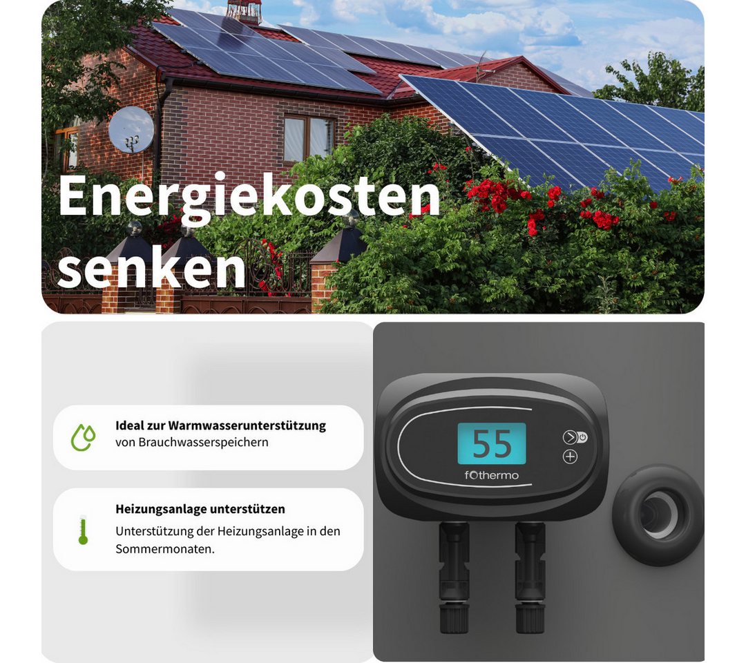 fothermo System AG Heizstab ROD-550, Einzelprodukt, 550 W, MPP-Tracker, PV-Direktanschluss, stufenlos regelbar Bild 5