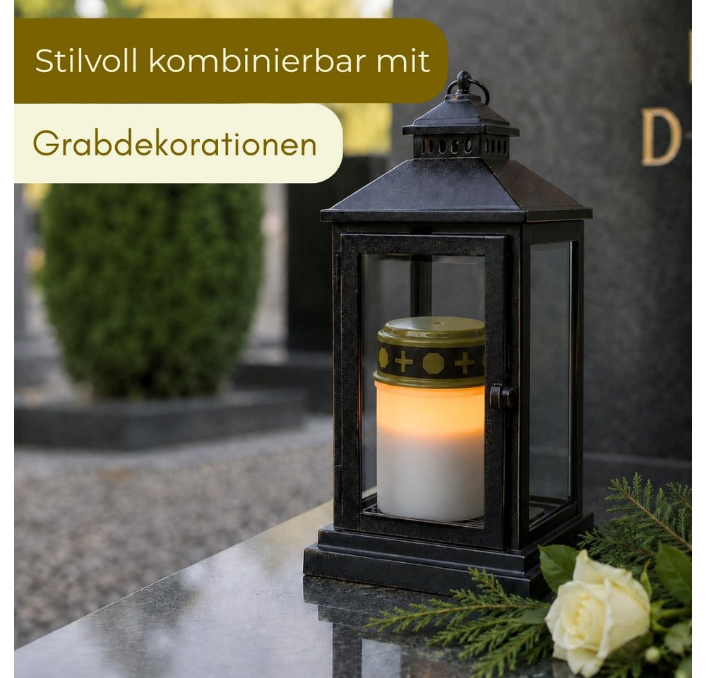 GarPet LED-Kerze 6er Grablichter LED Batteriebetrieben Set Grabkerzen LED für draußen Bild 4