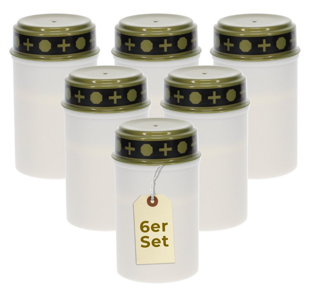 GarPet LED-Kerze 6er Grablichter LED Batteriebetrieben Set Grabkerzen LED für draußen Bild 5
