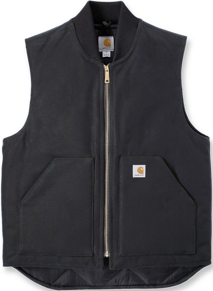 Carhartt Arbeitsweste Carhartt Firm Duck Insulated Rib Collar Herren Weste Schwarz V01 Bild 3