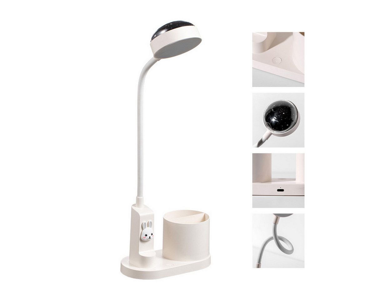 Novzep Nachtlicht LED-Stifthalterleuchte, dimmbare Projektion verstellbarer Lichtmast Bild 2