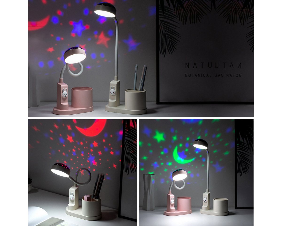 Novzep Nachtlicht LED-Stifthalterleuchte, dimmbare Projektion verstellbarer Lichtmast Bild 5