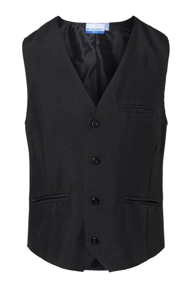 Karlowsky Fashion Arbeitsweste KARLOWSKY Herren Serviceweste BASIC V-Ausschnitt Schwarz Bild 3
