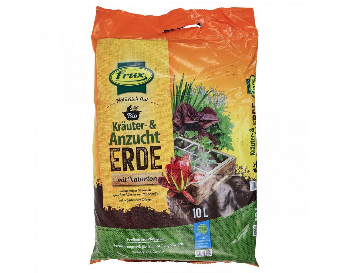 frux® Blumenerde Biologische Kräutererde für Anzucht und Aussaat ohne Torf Bild 3