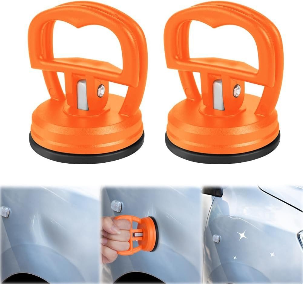 FELIXLEO Doppelsaugheber Auto Dellenentferner Saugnapf Set ABS Griff Gummi Dellenzieher Profi, 2-tlg.] Bild 3