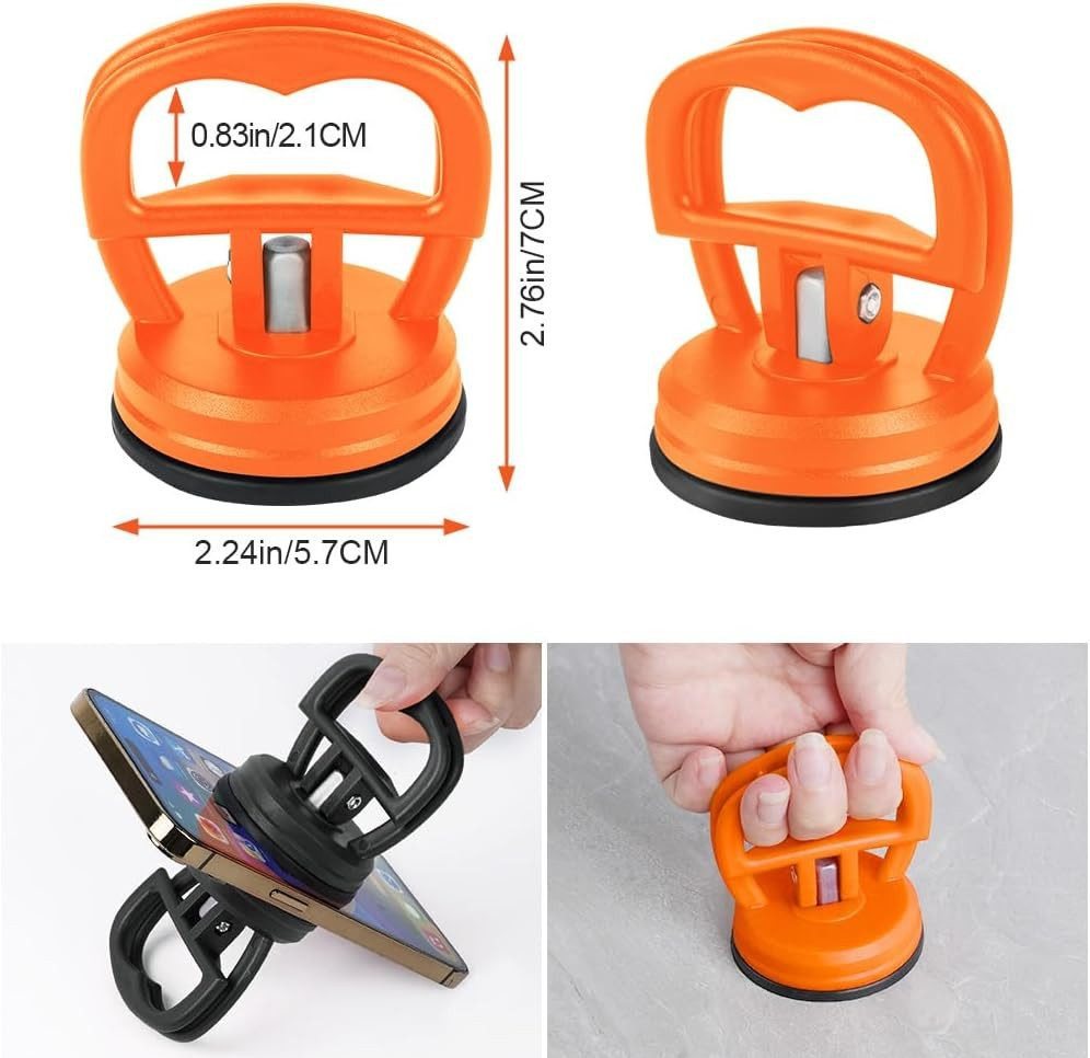 FELIXLEO Doppelsaugheber Auto Dellenentferner Saugnapf Set ABS Griff Gummi Dellenzieher Profi, 2-tlg.] Bild 4