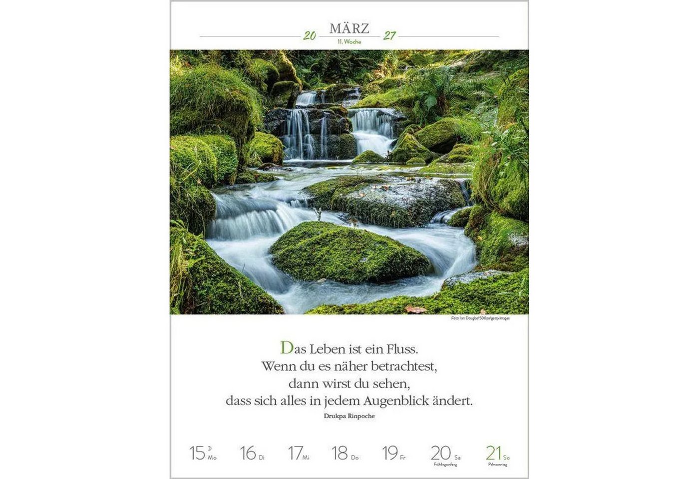 Korsch Verlag Wandkalender Buddhistische Weisheiten 2027
