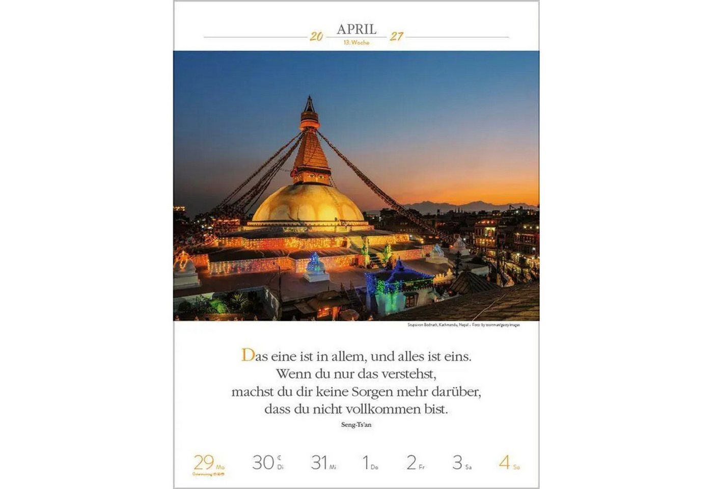 Korsch Verlag Wandkalender Buddhistische Weisheiten 2027 Bild 2