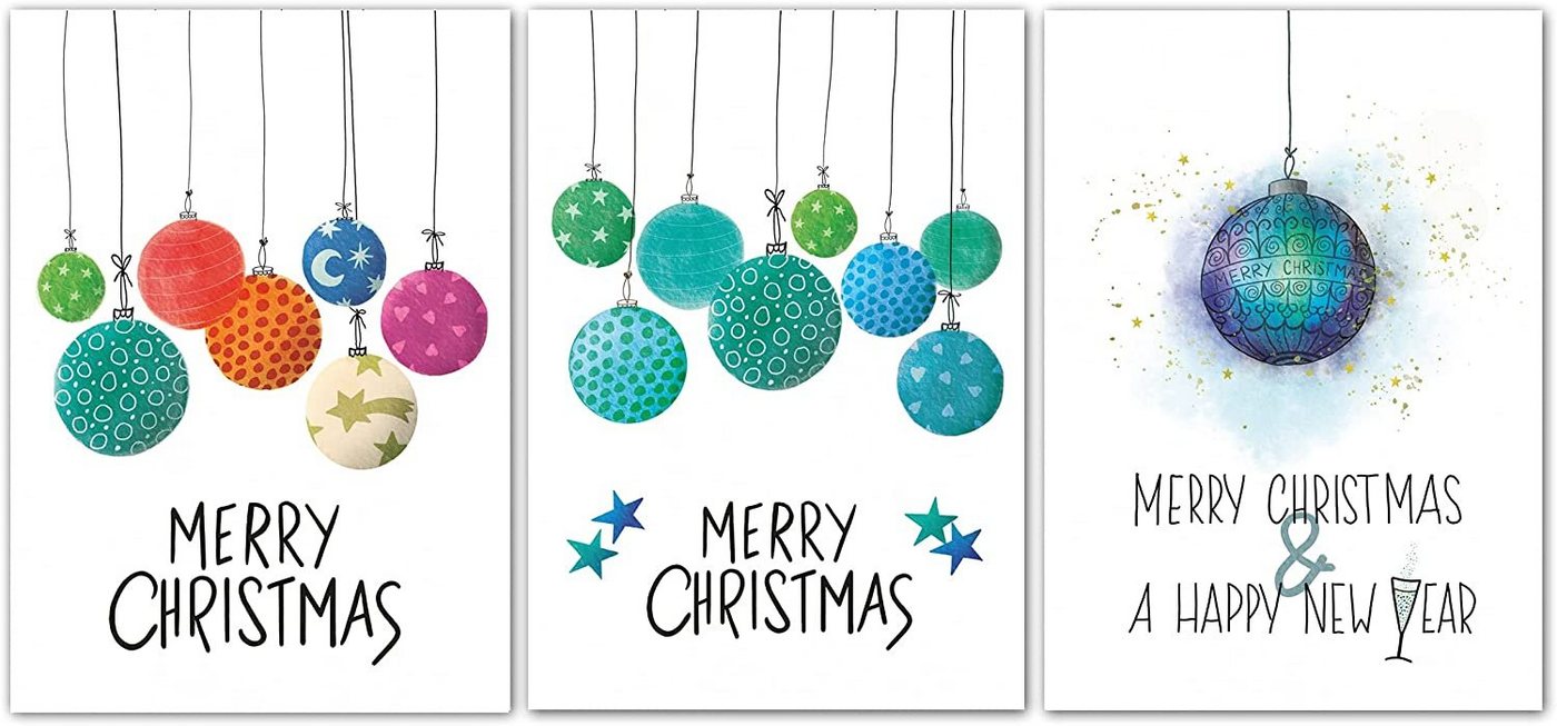 LifeDesign Weihnachtskarte Postkarten-Set "Weihnachten", Weihnachtsgrußkarten Set, Frohe Weihachten DIN A6 Karten Bild 4