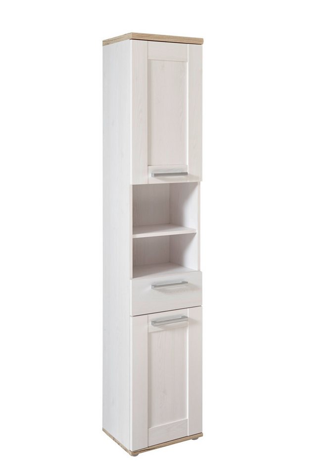 moebel-dich-auf Badmöbel-Set ELEGANCE, (Set 1, Hochschrank, Spiegel, Wbu, Hängeschrank, Kommode, 5-ST), im Landhausstil Bild 3