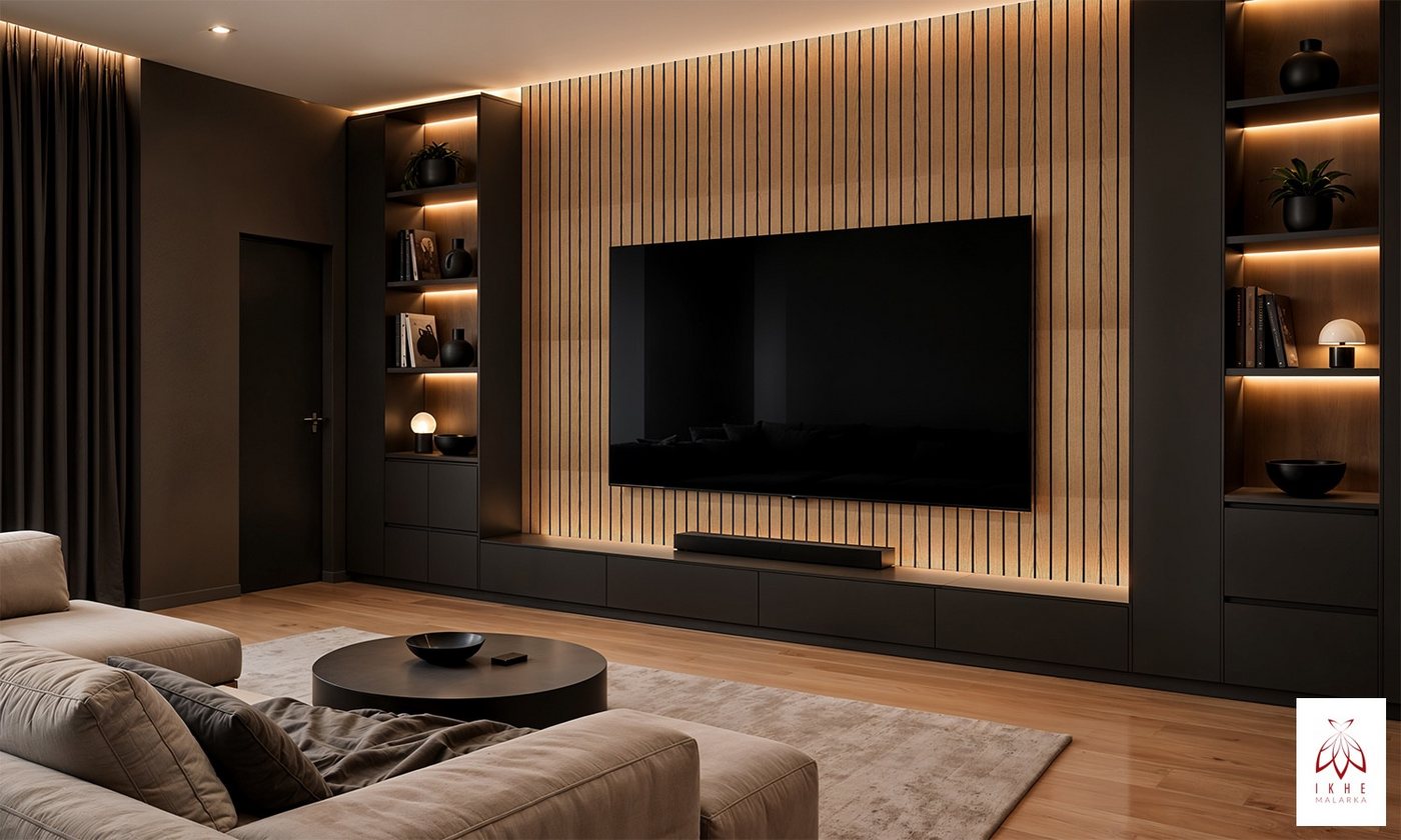 IKHEMalarka Wandpaneel Akustik Filz selbstklebend Holzoptik Decken Wandverkleidung, BxL: 60x60 cm, 0,36 qm, (1 Stück, 0,36qm) 60x60 cm 0,36 m² leicht, selbstklebende Rückseite als Montagehilfe Bild 2