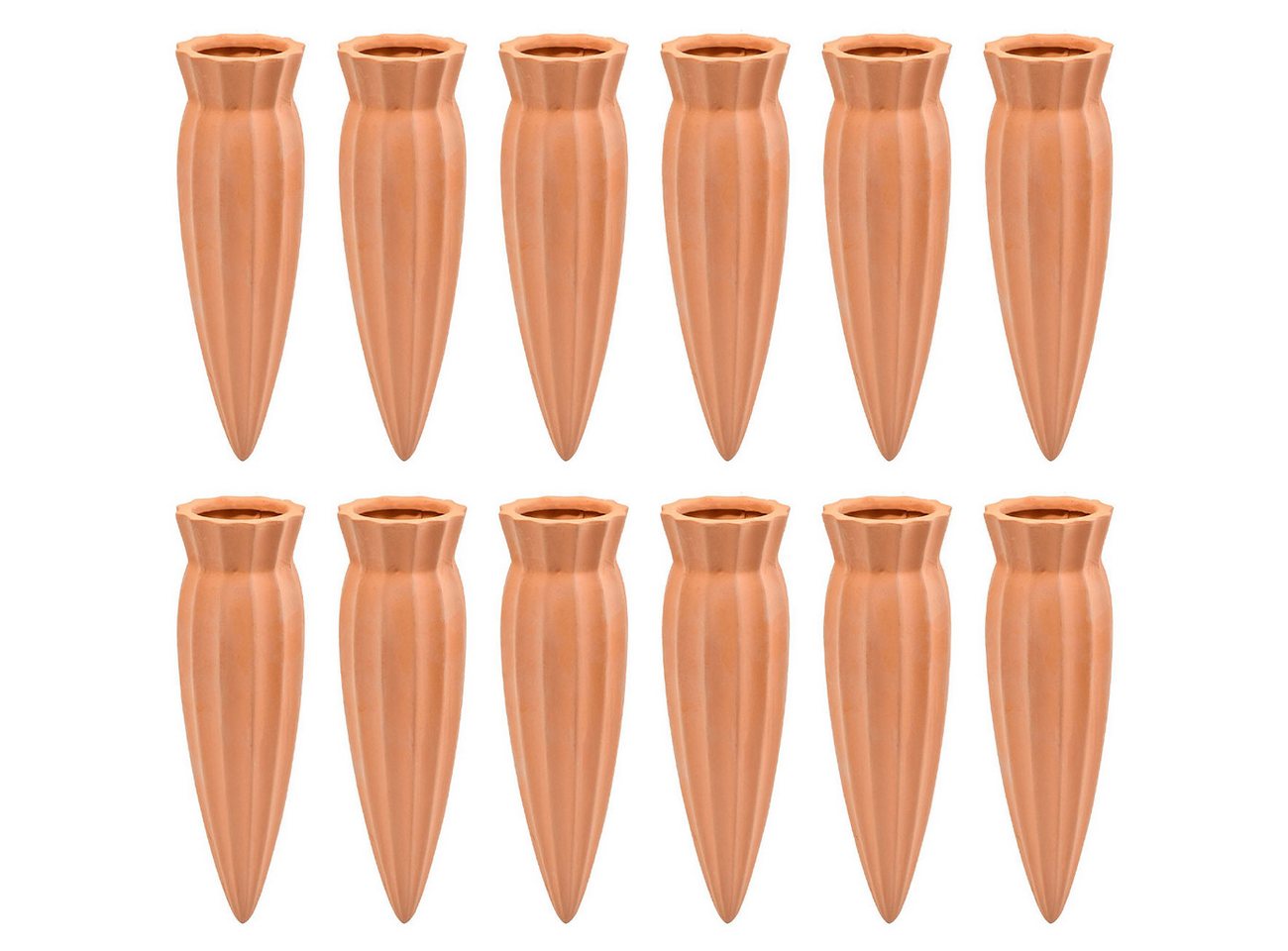 shop'n smile ideoon Bewässerungssystem XL Tonkegel Bewässerungszapfen Terrakotta Pflanzen Bewässerung Flasche, (12-tlg., 6er-Set 6 12er-Set), für Flaschen, Sicker-Prinzip Bewässerung, selbstregulierend Bild 3