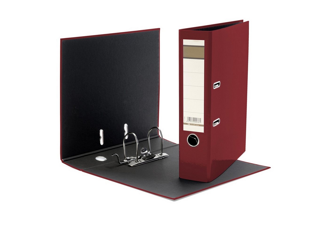 Primus Aktenordner 5x Aktenordner / DIN A4 / 75mm breit / Farbe: bordeaux