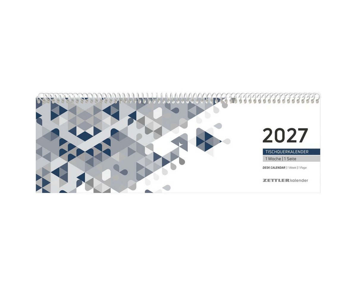 ZETTLER Schreibtischkalender Tischquerkalender 146 29,6x9,9cm 1 Woche/1 Seite blau 2027 Bild 2