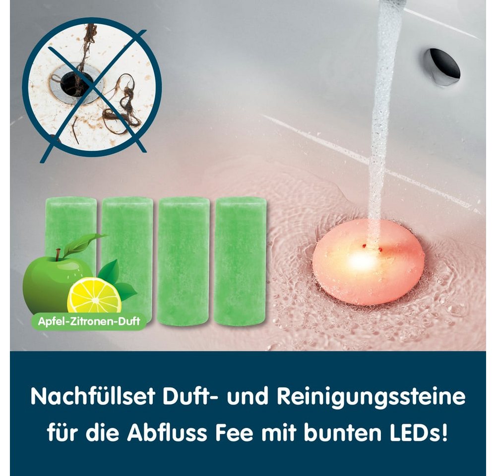 Abfluss-Fee Waschbeckenstöpsel Duftstein für LED-Abflussstopfen Bild 4