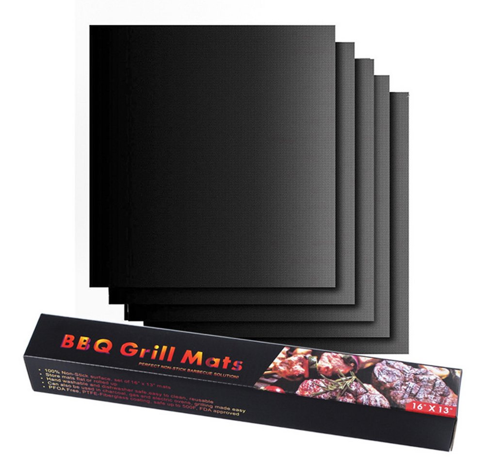 Zaewry Grillplatte BBQ Grillmatte, Gasgril Backpapier Backmatten (2-St), zum Grillen von Fleisch, Gemüse, Kochen, Backen, Grillen und Backen Bild 5