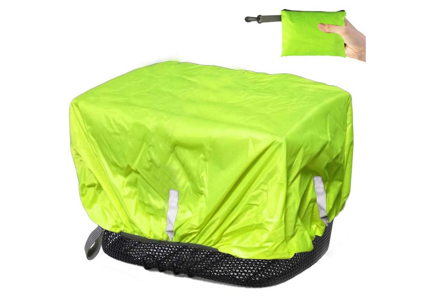 LuxusKollektion Abdeckhaube Korbabdeckung Fahrrad wasserdicht Neon Gelb Einheitsgröße Bild 2