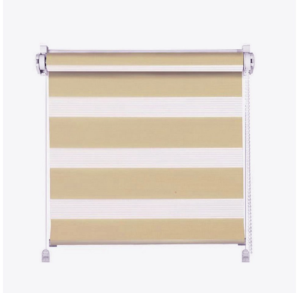 Doppelrollo Klemmfix Click Doppelrollo 3 in 1 Duorollo, beige, Clever-Kauf-24, ohne Bohren, Klemmfix Bild 4