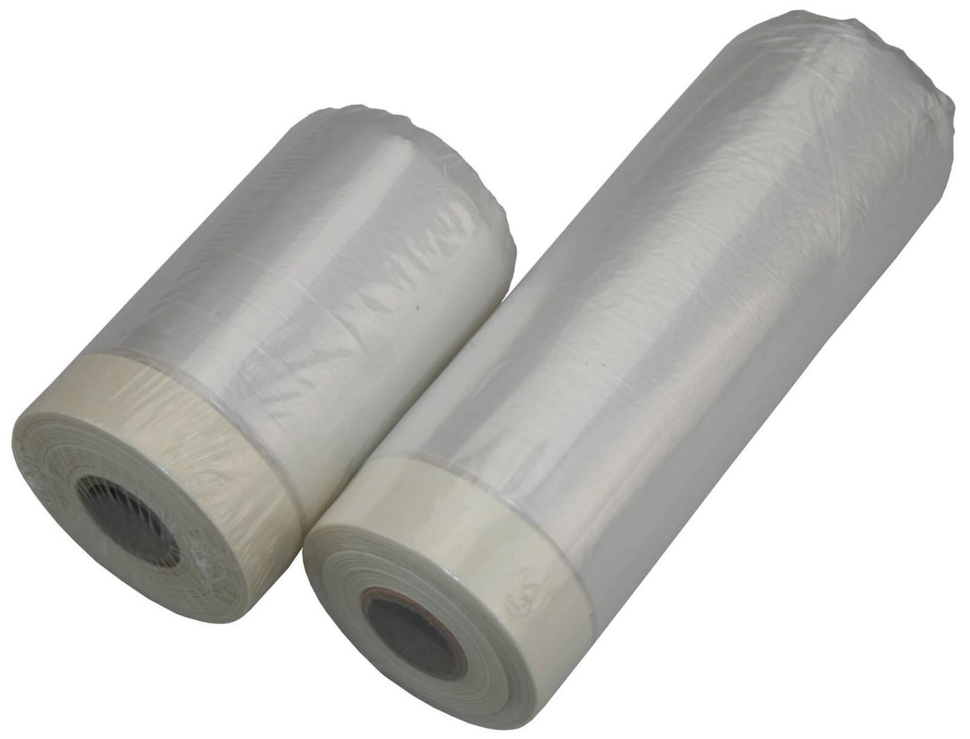 Easy Work Abdeckfolie Malerkreppband mit Folie 2 Rollen Abdeckfolie Abdeckplane mit Krepp